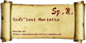 Szélesi Marietta névjegykártya
